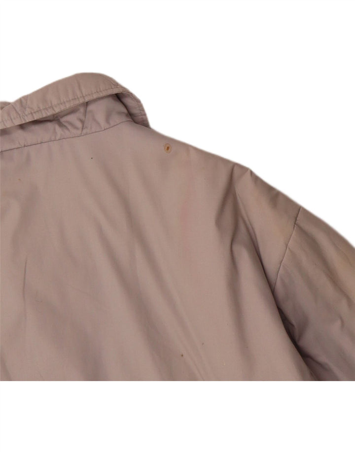 VINTAGE Womens Oversized Windbreaker Jacket IT 42 Medium Grey Polyester Vintage Vintage and Second-Hand Vintage from Messina Hembry 