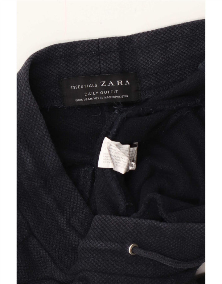 Zara Herre Sportshorts Medium Navyblå Bomuld