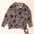 VINTAGE Womens Pullover Long Sleeve Shirt Blouse UK 18 XL Grey Paisley Vintage Vintage and Second-Hand Vintage from Messina Hembry 