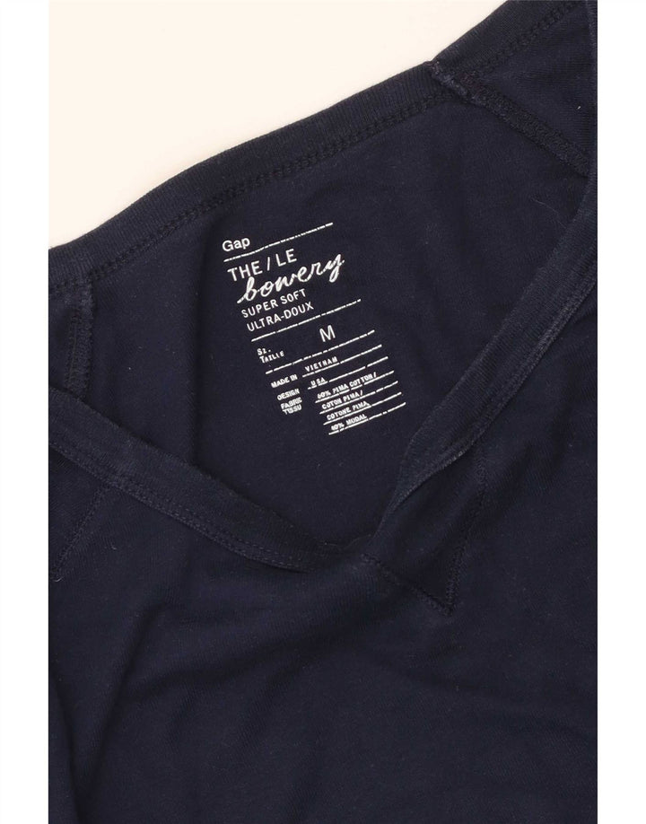 Gap Dame Sweatshirt Jumper UK 12 Medium Navyblå Bomuld