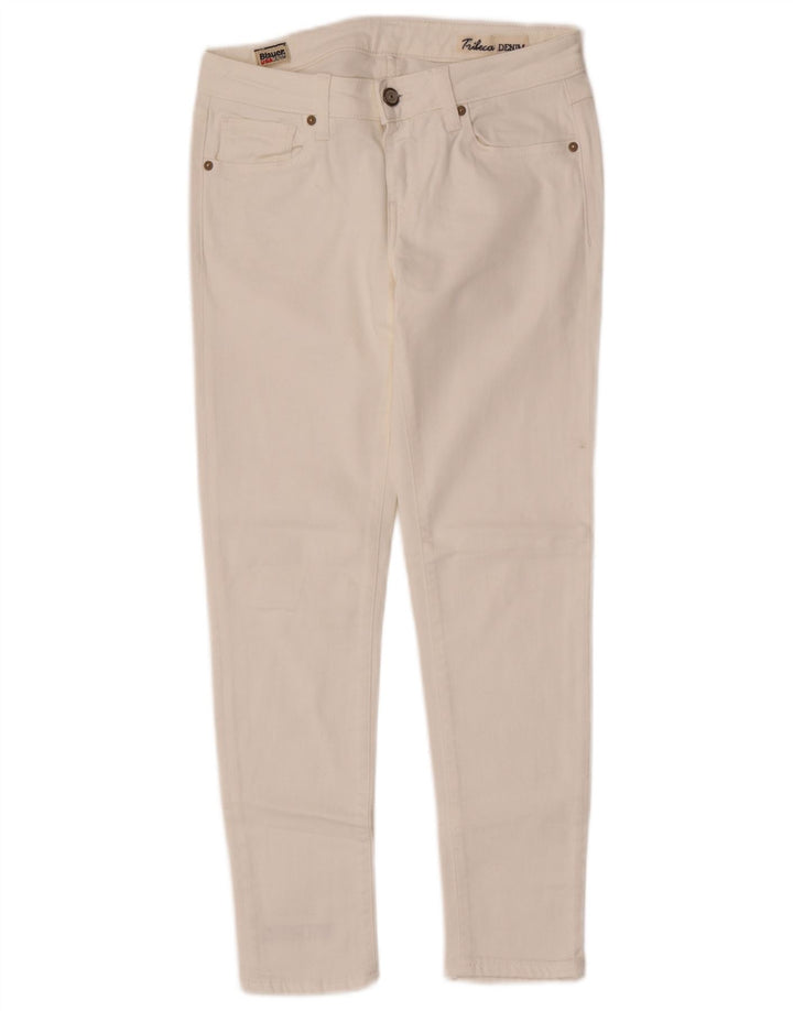 Blauer Skinny Jeans til kvinder W26 L26 Hvid