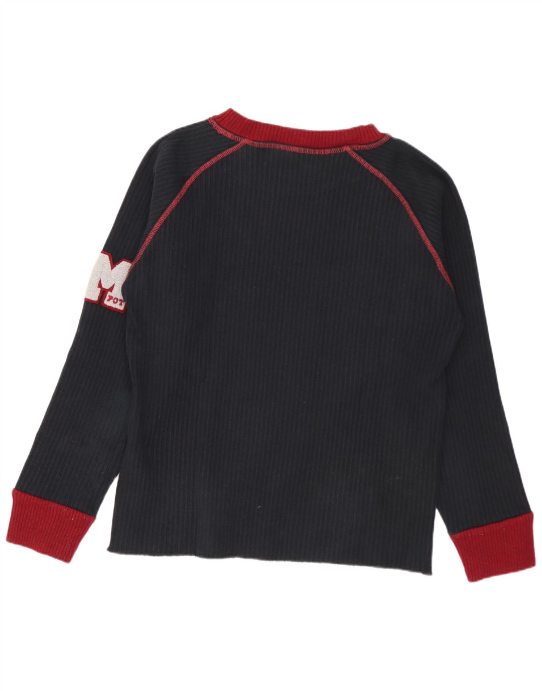 Meltin' Pot Herre Top Langærmet Medium Sort Colourblock Bomuld