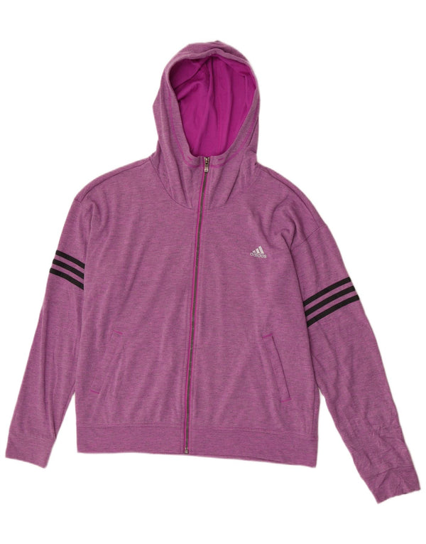 Adidas Dame Oversized hættetrøje Sweater UK 16/18 Stor lilla polyester