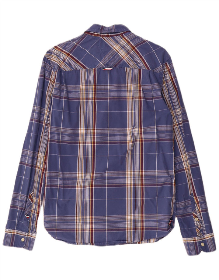 Tommy Hilfiger Herre Regular Fit skjorte Medium blå ternet bomuld