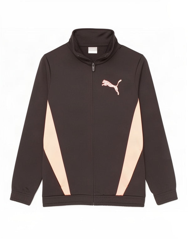 Puma Boys Grafisk træningsdragt Topjakke 9-10 år Sort Colourblock