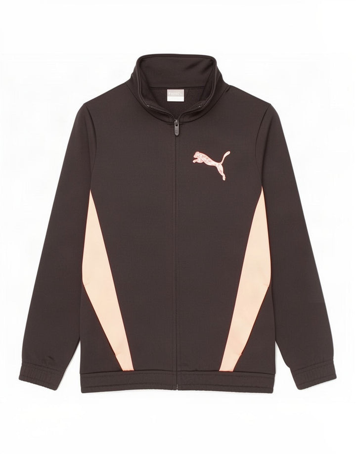 Puma Boys Grafisk træningsdragt Topjakke 9-10 år Sort Colourblock