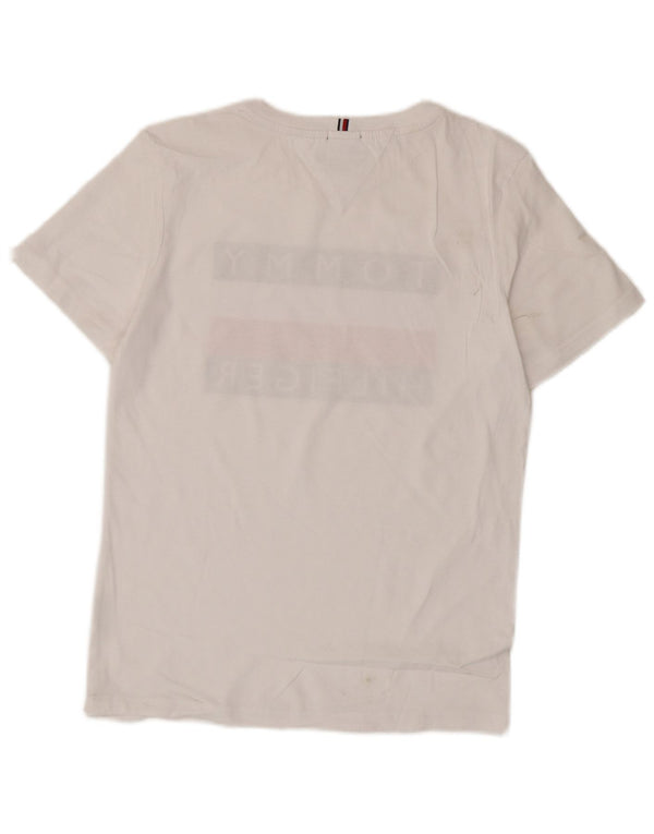 Tommy Hilfiger Boys Grafisk T-Shirt Top 13-14 år Hvid Colourblock