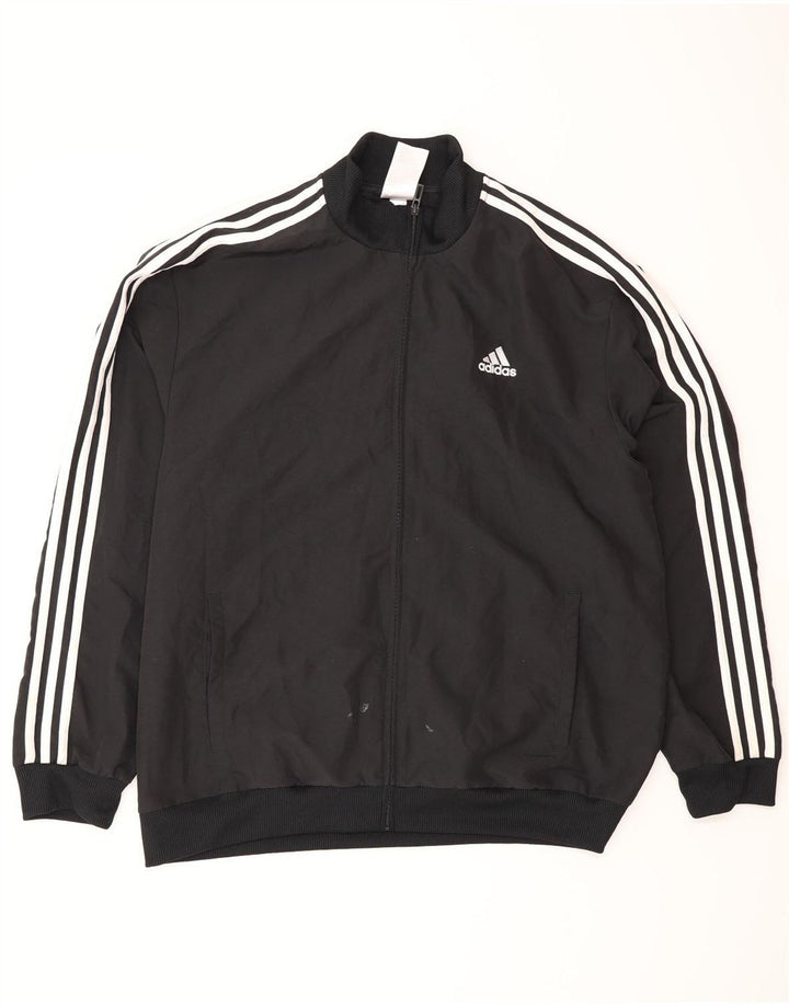 Adidas Træningsdragt til mænd, topjakke, stor sort polyester