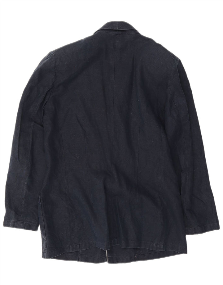Luisa Spagnoli Dame 1 Knap Blazer Jakke UK 10 Small Navy Blue