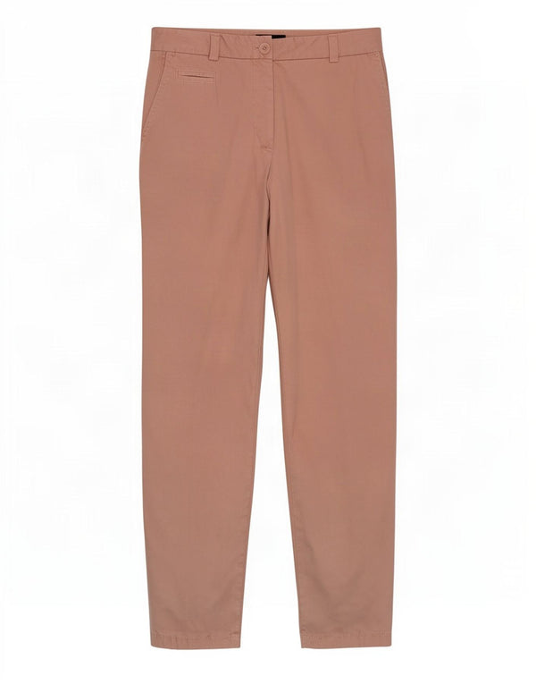 Marks & Spencer Dame Slim Chino Bukser UK 10 Small W27 L30 Pink Bomuld