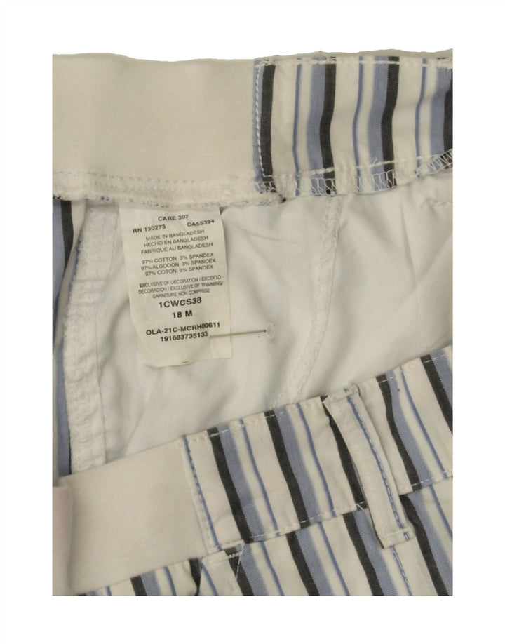 LEE Womens Mid Rise Regular Fit Cargo Shorts US 18 2XL W40  Blue Striped Vintage Lee and Second-Hand Lee from Messina Hembry 