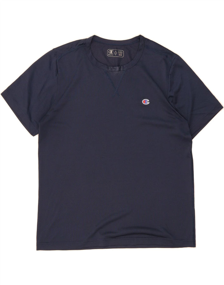 CHAMPION Mens T-Shirt Top Large Navy Blue Vintage Champion and Second-Hand Champion from Messina Hembry 