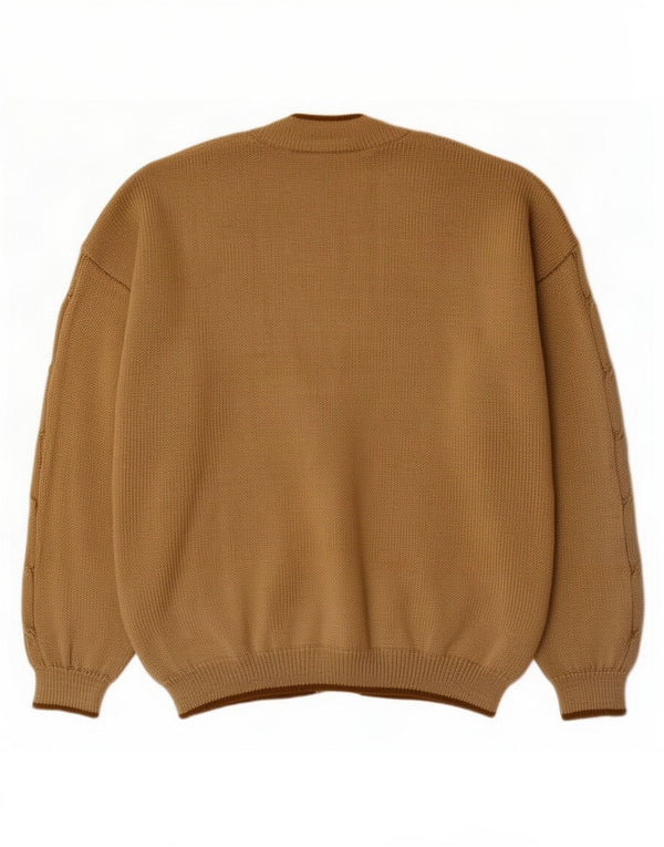 Vintage herre cardigan sweater stor beige