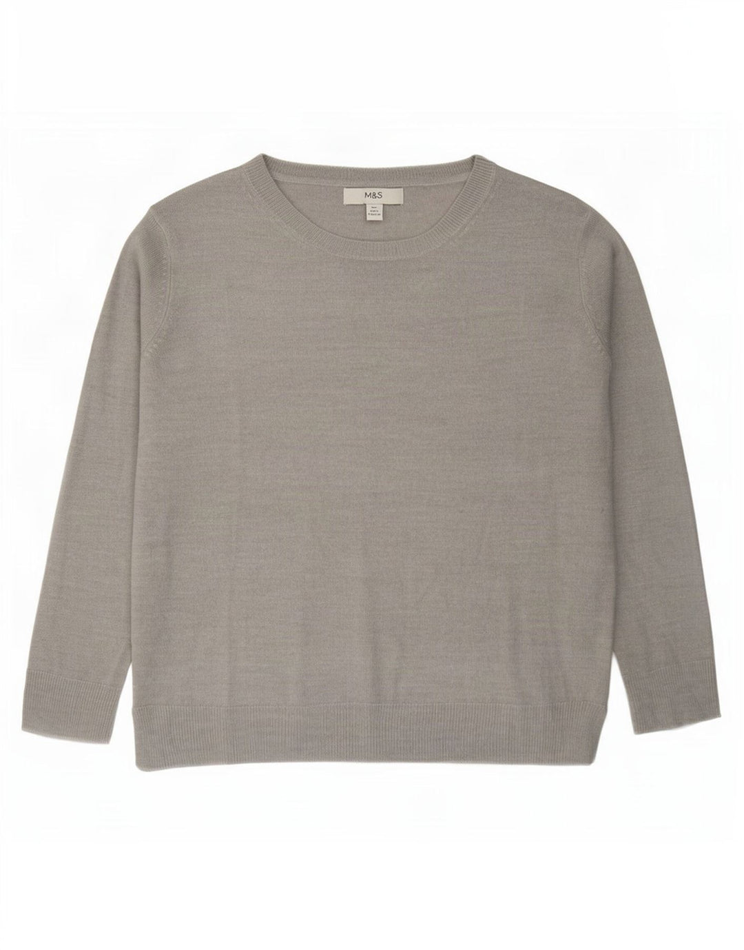 Marks & Spencer Dame Oversized Boat Neck Jumper Sweater UK 10 Small Grey