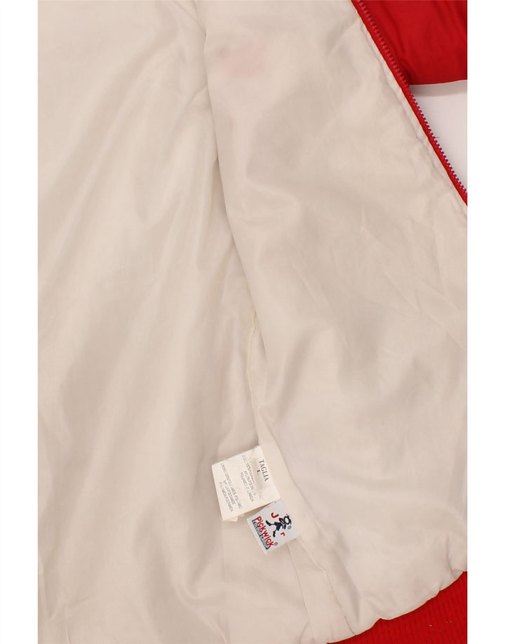 PICKWICK Girls Graphic Hooded Padded Coat 13-14 Years Large Red Polyamide Vintage Pickwick and Second-Hand Pickwick from Messina Hembry 