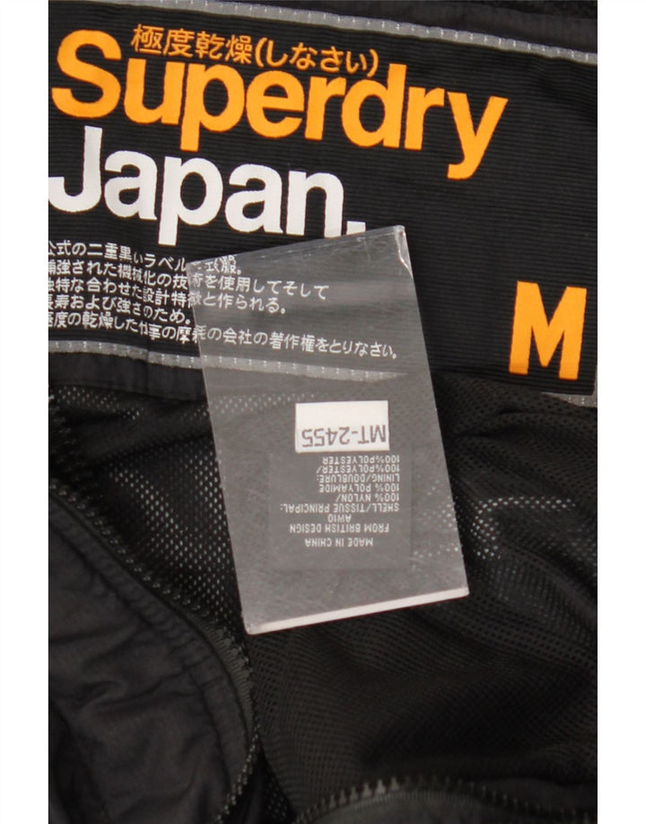 SUPERDRY Dame Windbreaker Jacket UK 14 Medium Sort Nylon