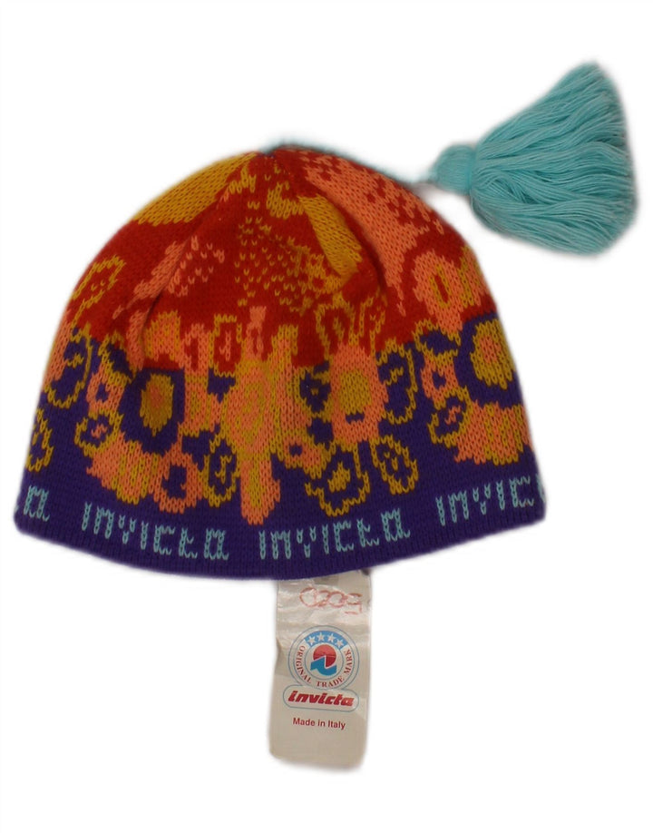 Invicta Womens Grafisk Strik Bobble Hat One Size Orange Akryl