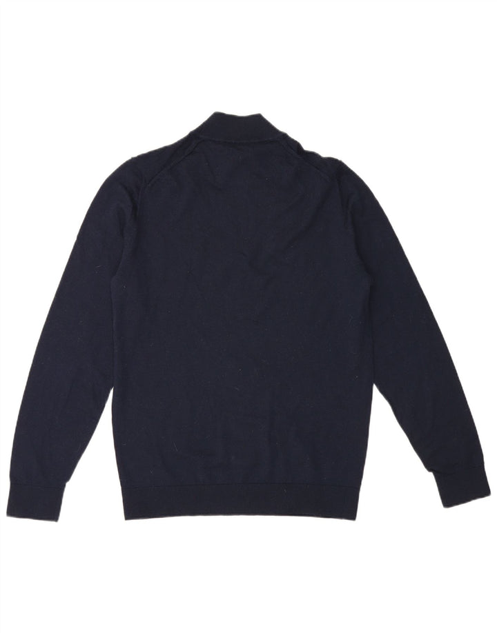 Massimo Dutti Herre Turtle Neck Jumper Sweater Stor Marineblå Merinould