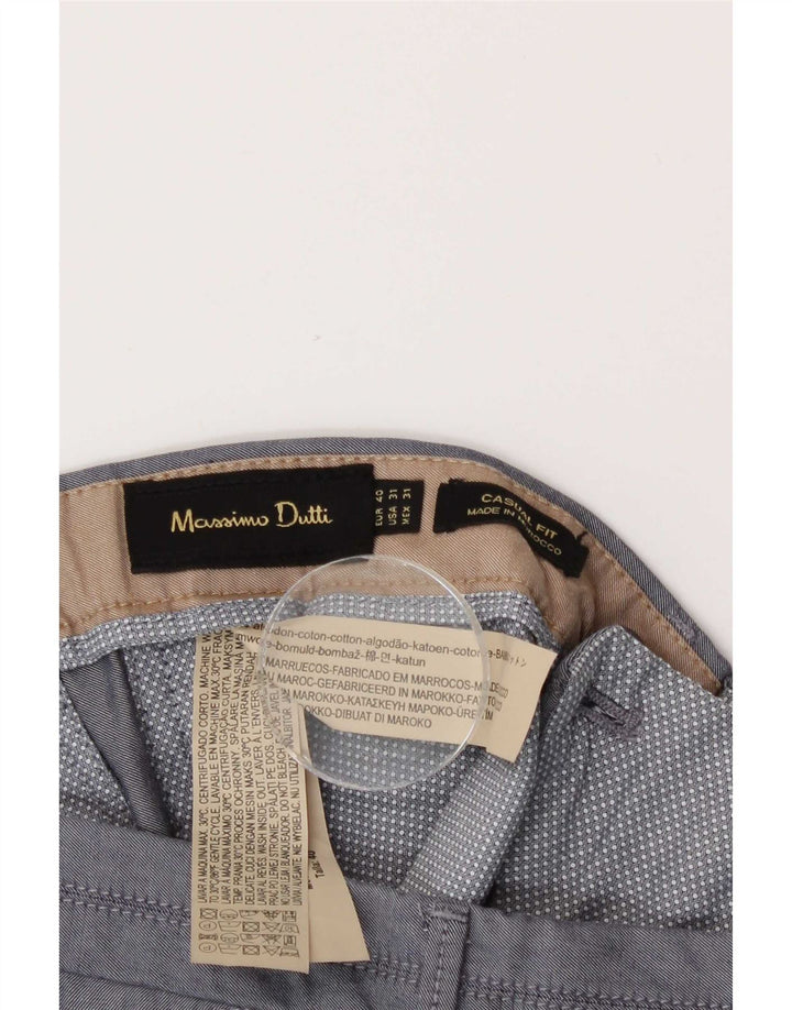 Massimo Dutti Herre Lige Chinobukser EU 40 Medium W31 L30 Grå Bomuld