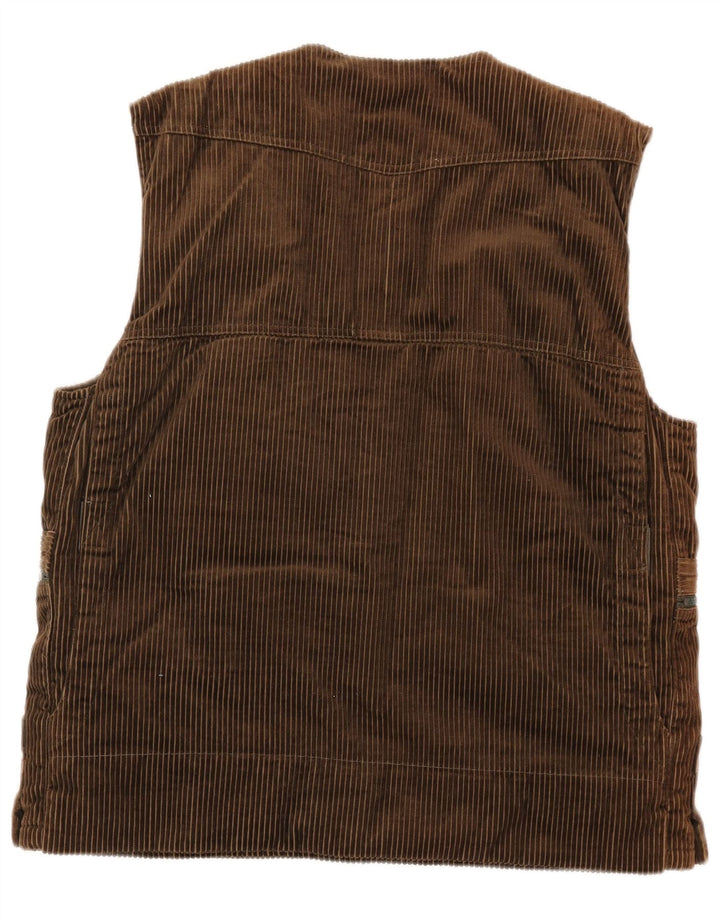 ESSE EMME Herre Corduroy Gilet IT 48 Medium Khaki Bomuld