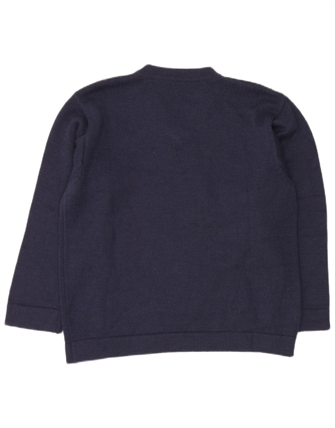 SISLEY Herre V-hals sweater Stor marineblå uld