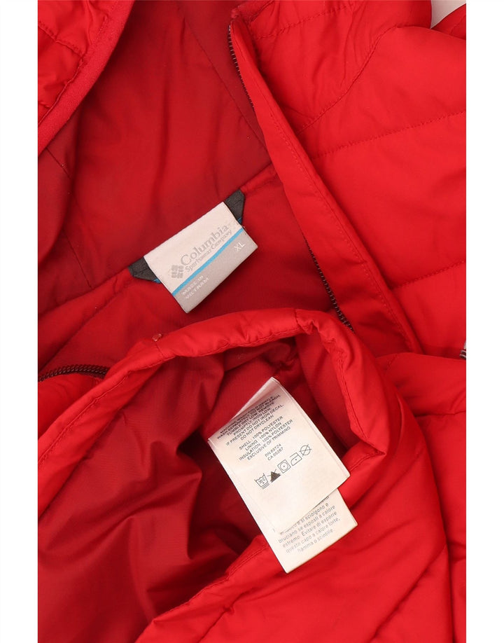 Columbia hættejakke til kvinder UK 18 XL rød polyester