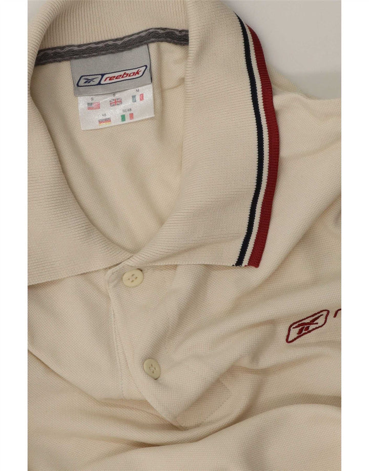Reebok herre polo shirt lille hvid stribet