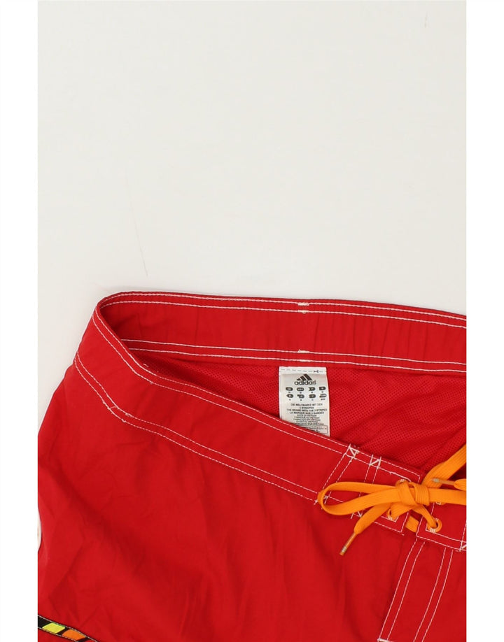 ADIDAS grafiske badeshorts til mænd, medium rød polyester