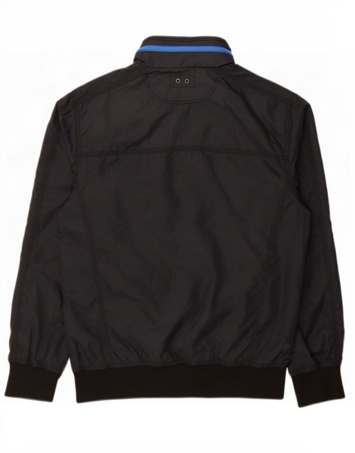 Converse Herre Hooded Bomber Jacket UK 38 Medium Navy Blue Polyester