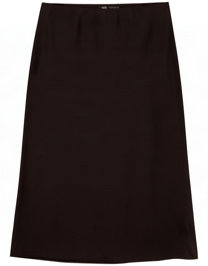 Zara Dame A-Line nederdel Medium W30 Sort