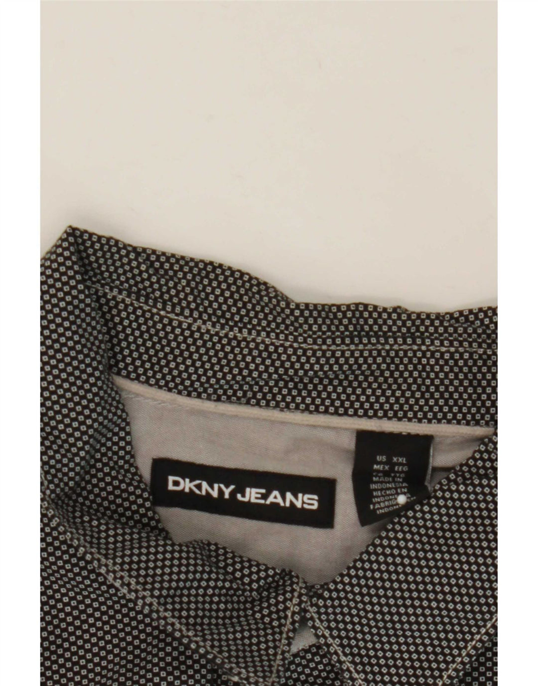 Dkny Herreskjorte 2XL Sort Geometrisk