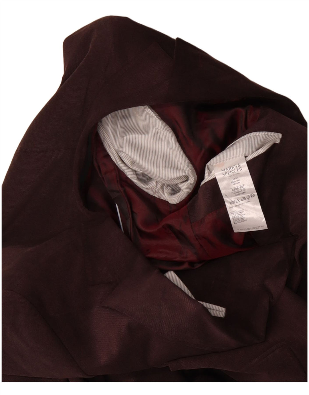 MARKS & SPENCER Herre 2-knaps Corduroy blazerjakke UK 38 Medium Burgundy