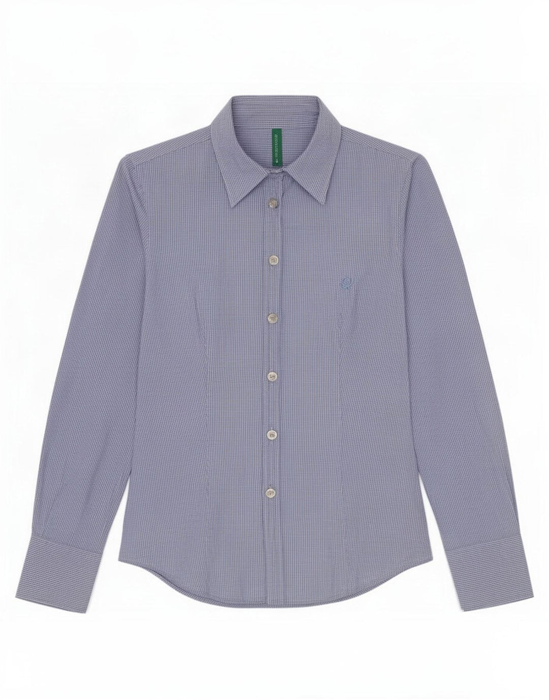 Benetton Dameskjorte UK 10 Small Blue Gingham