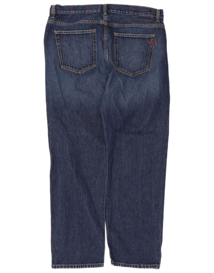 Diesel Herre Straight Jeans W34 L28 Blå Bomuld