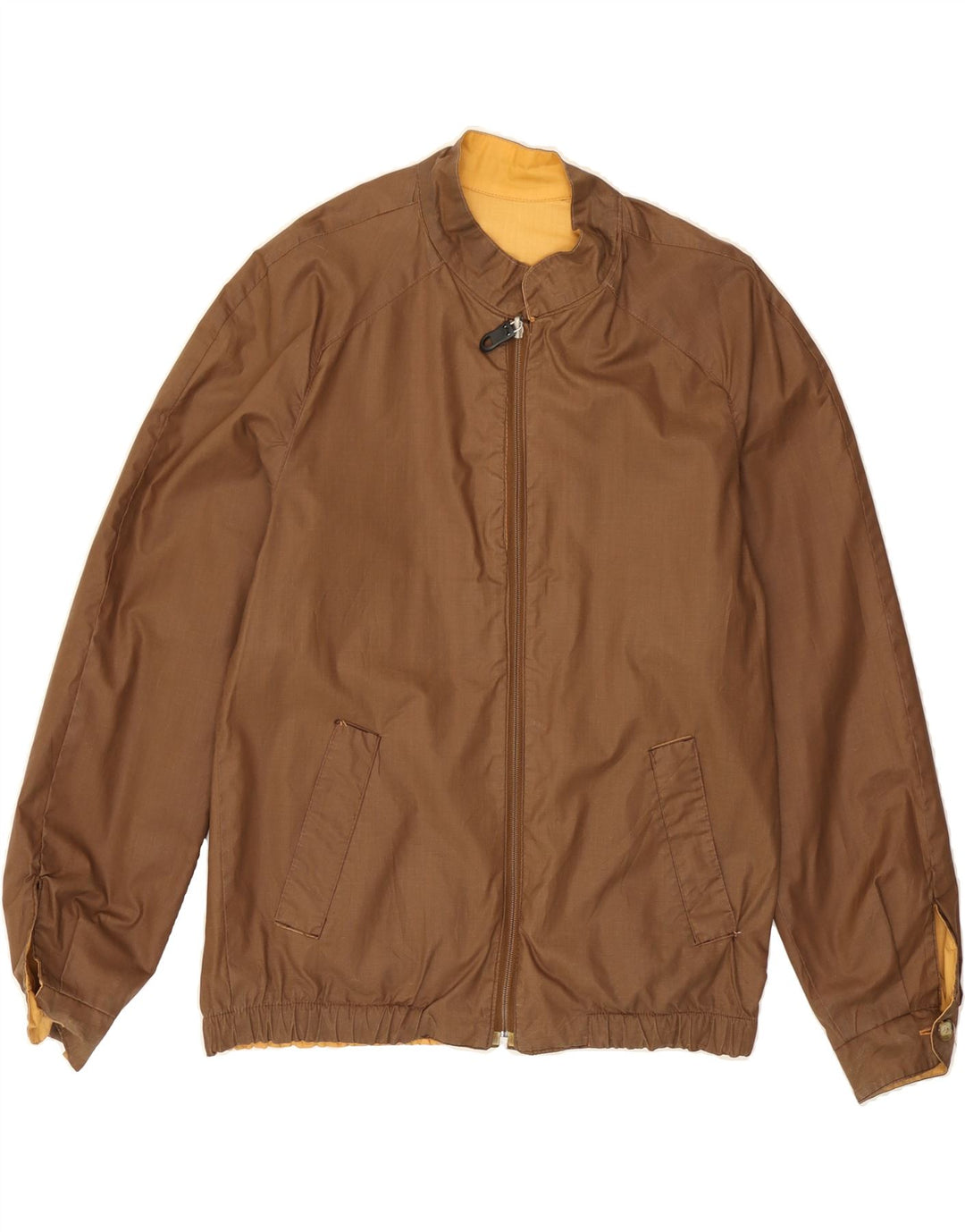 VINTAGE Mens Reversible Jacket UK 40 Large Yellow Cotton Vintage Vintage and Second-Hand Vintage from Messina Hembry 