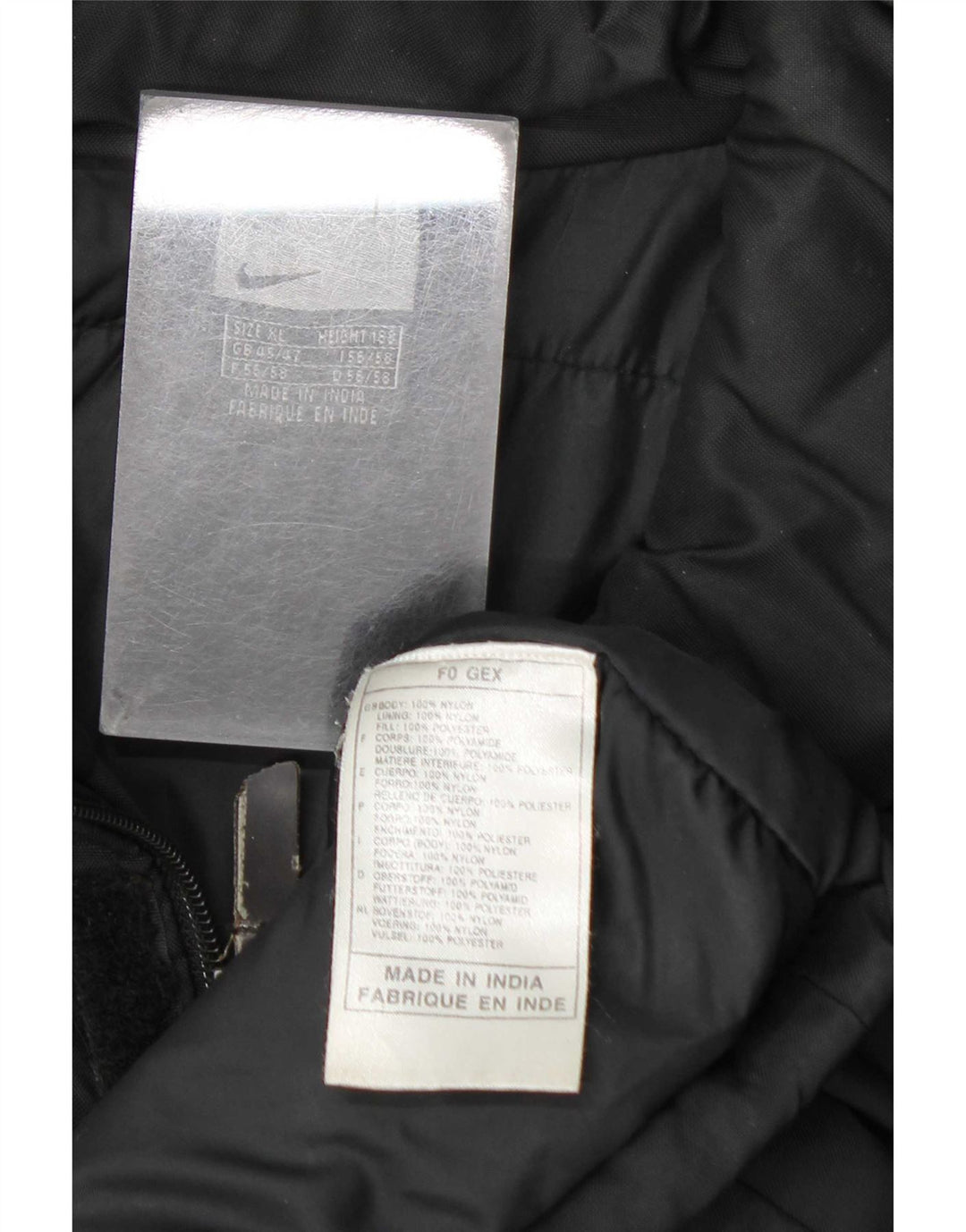 Nike Herre Windbreaker Jacket UK 45/47 XL Sort Nylon