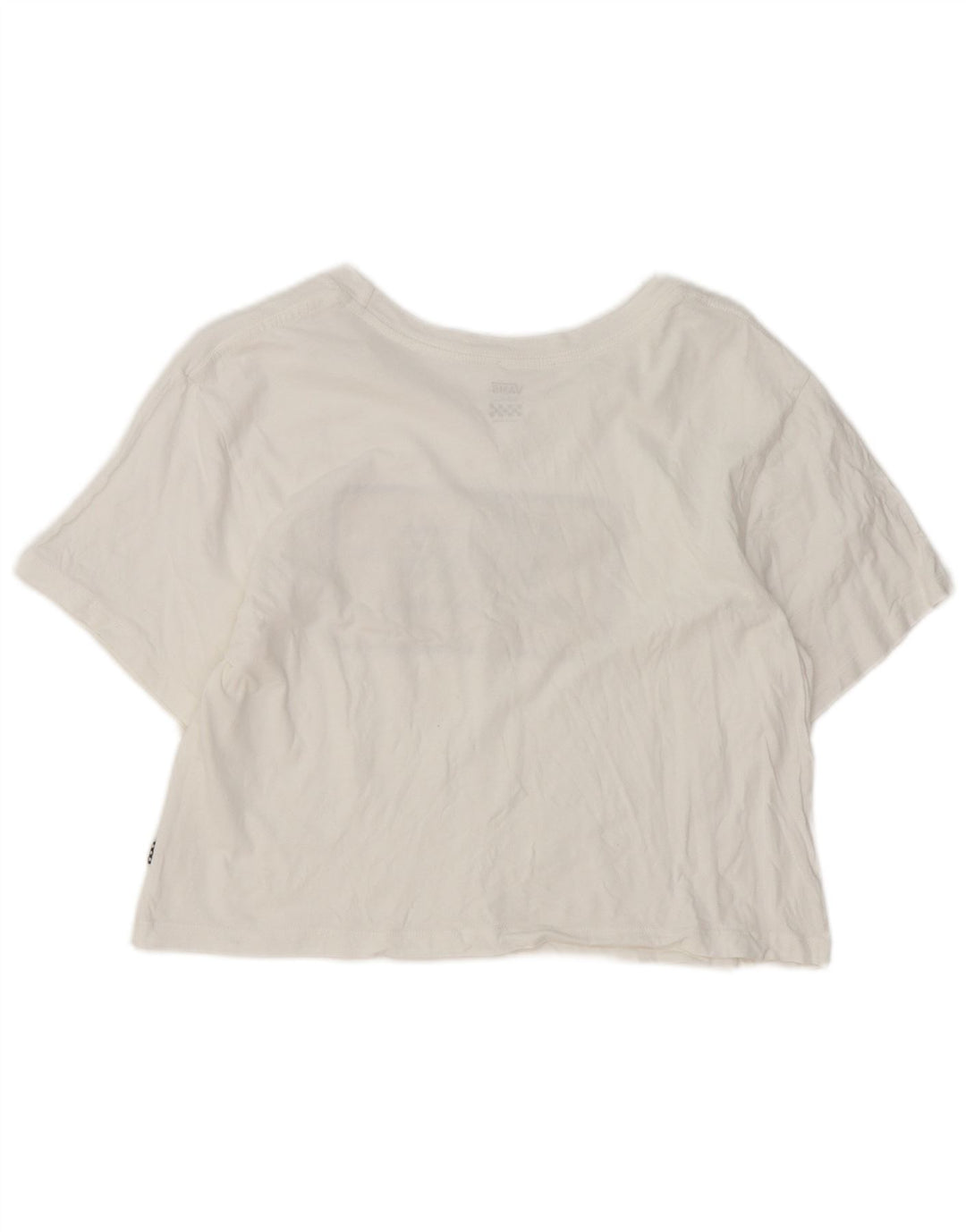 Vans Dame Crop Grafisk T-Shirt Top Lille Hvid