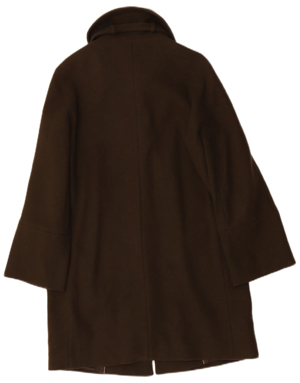 Massimo Dutti Dame Oversized Overfrakke UK 10 Small Khaki Wool