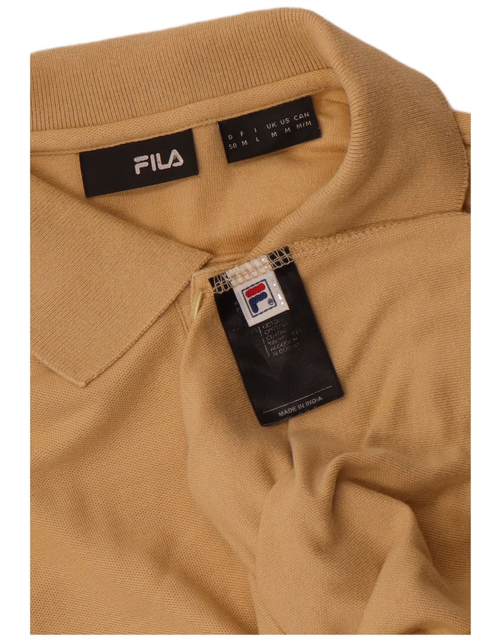 FILA Langærmet poloshirt til mænd Medium Beige Bomuld