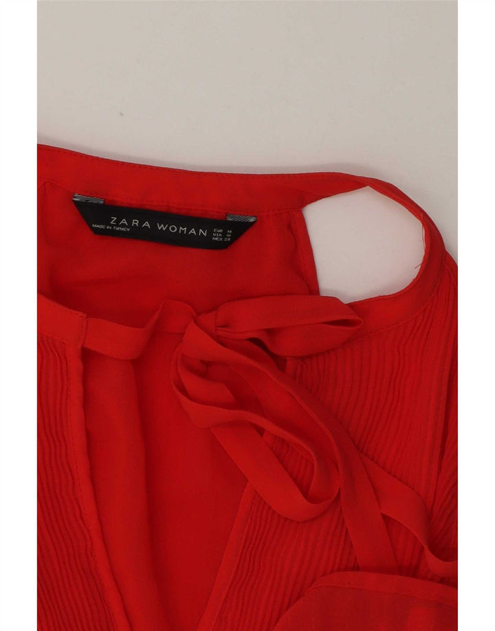 Zara Dame Halter Top UK 12 Medium Rød