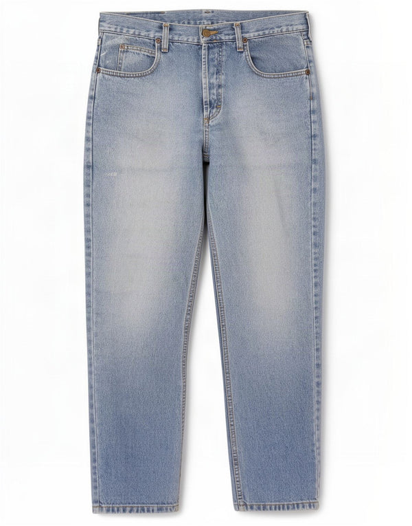 Lee Mens Straight Jeans W34 L32 Blue Cotton