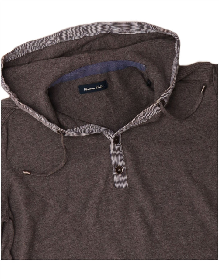 MASSIMO DUTTI Herre hættetrøje Sweater Stor Grå Bomuld