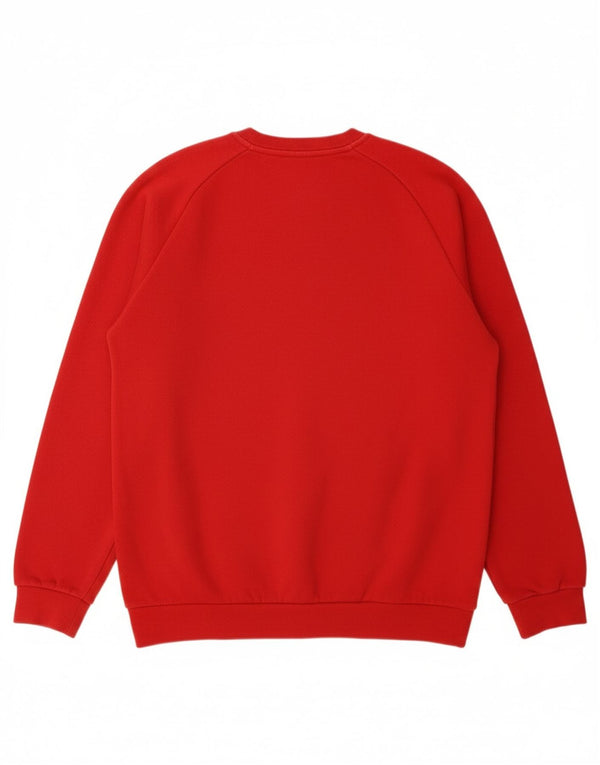 ADIDAS Drenge Sweatshirt Jumper 15-16 år Rød Bomuld
