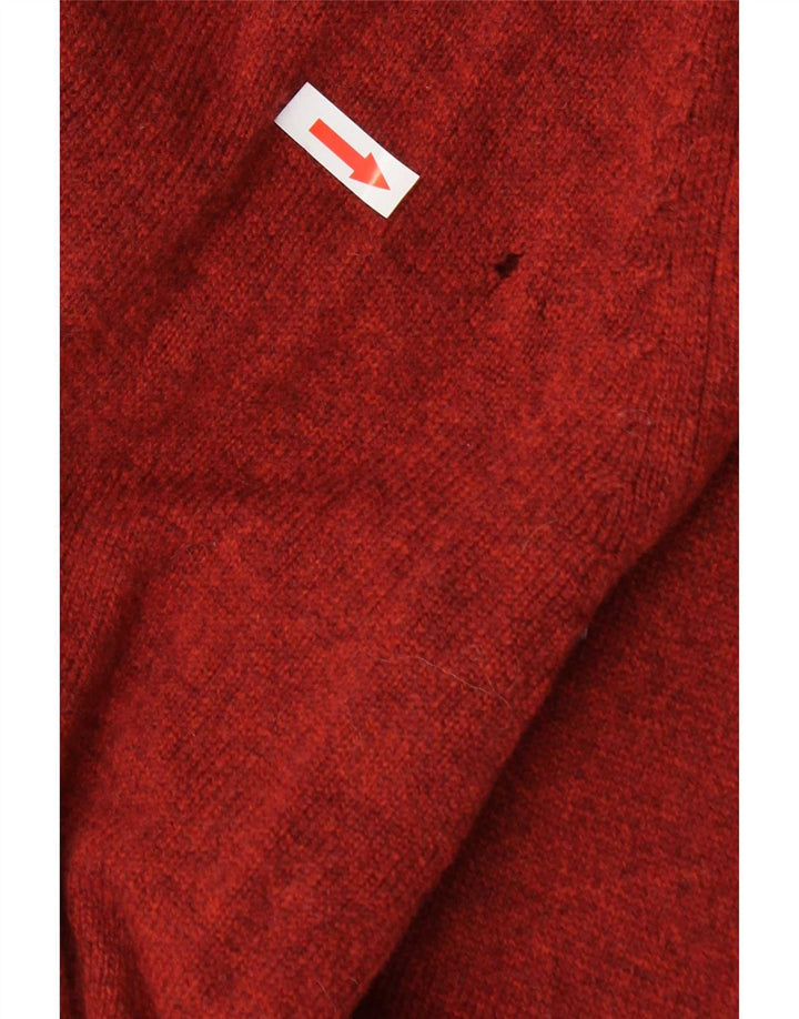 Marks & Spencer Herre Boat Neck Jumper Sweater Stor Orange Uld