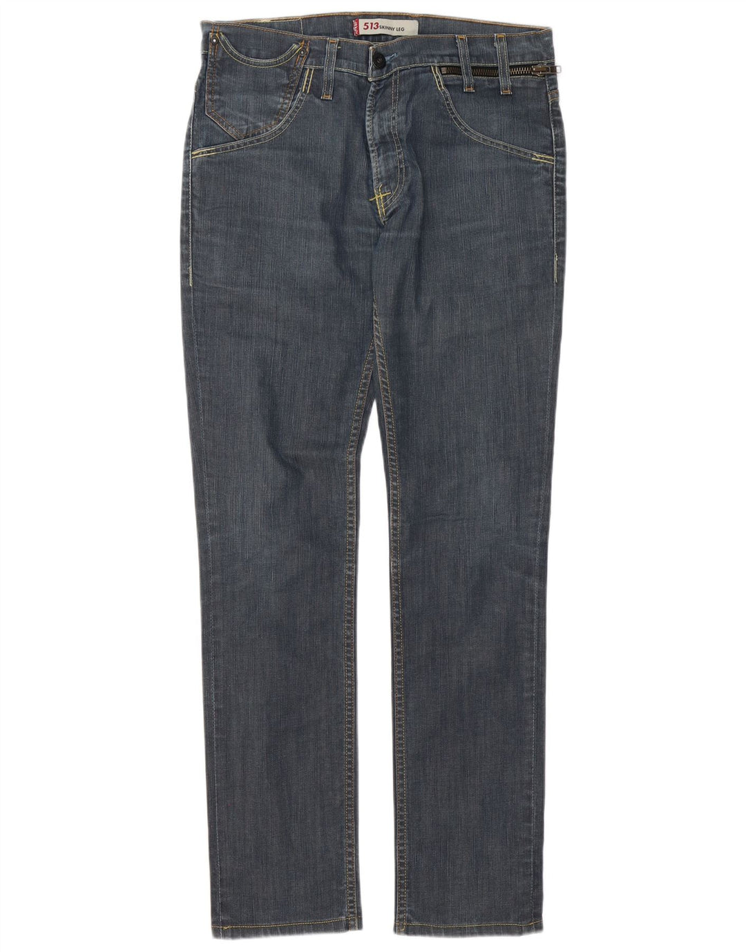 Levi's Herre 513 Straight Jeans W34 L34 Blå Bomuld
