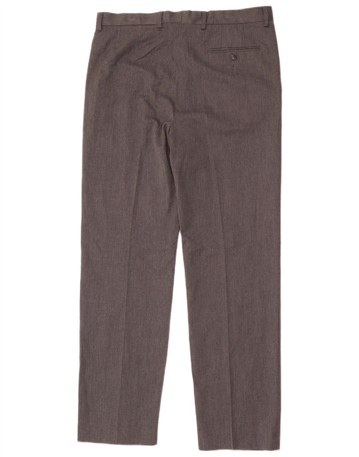 Marks & Spencer Herre Regular Fit Suit Bukser W34 L33 Grå polyester