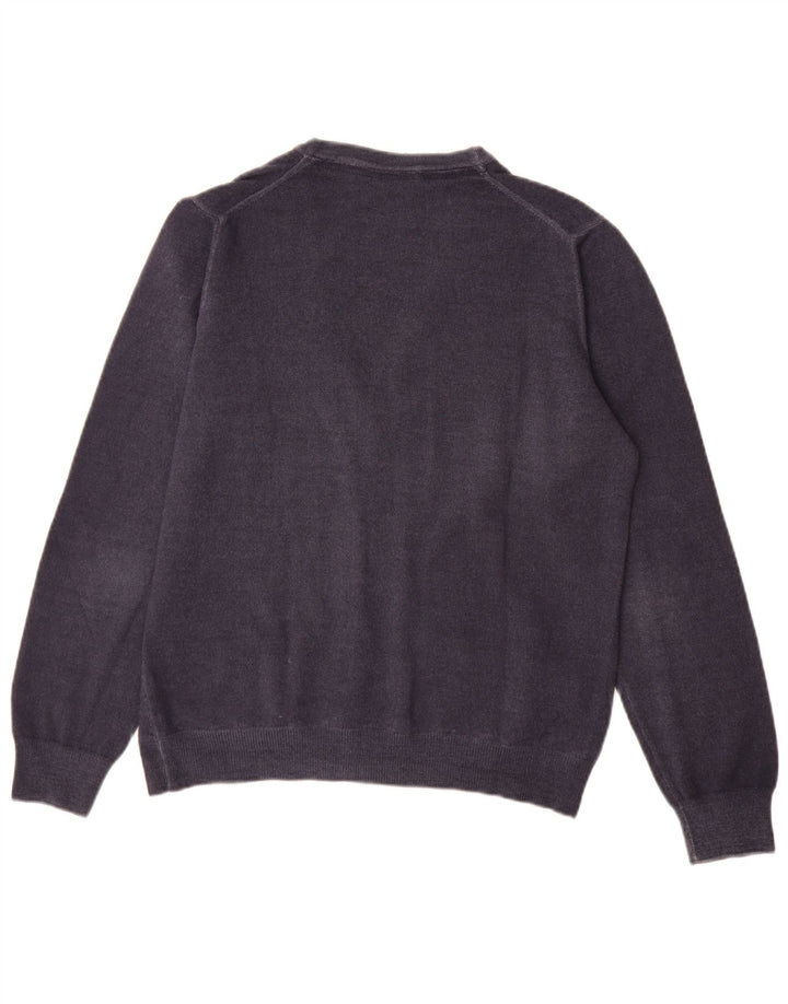 Liu Jo Herre cardigan sweater Stor marineblå uld