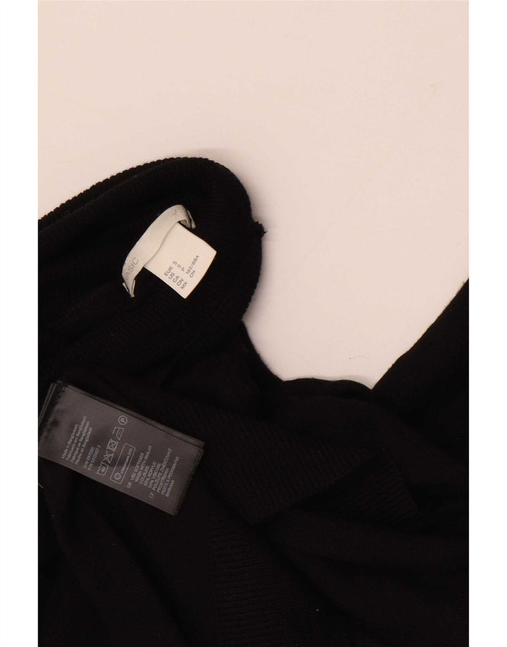 Basic Dame Roll Neck Jumper Sweater UK 10 Small Black Acryl