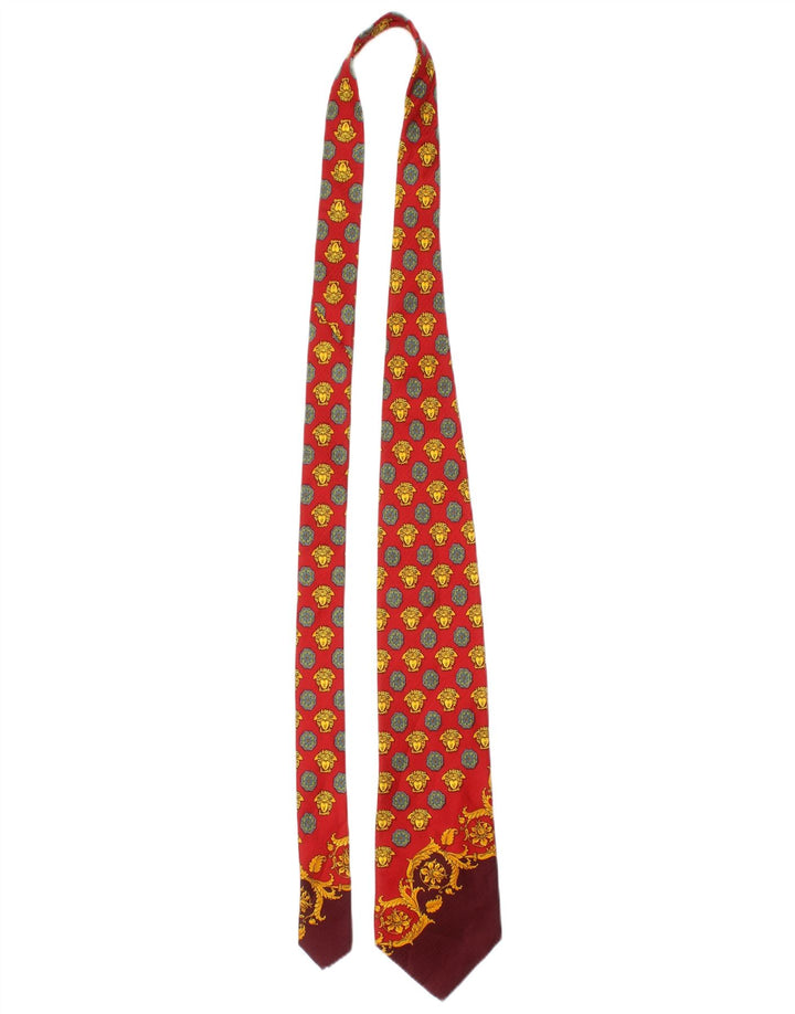 Gianni Versace Herre grafisk slips One Size rød silkedesigner