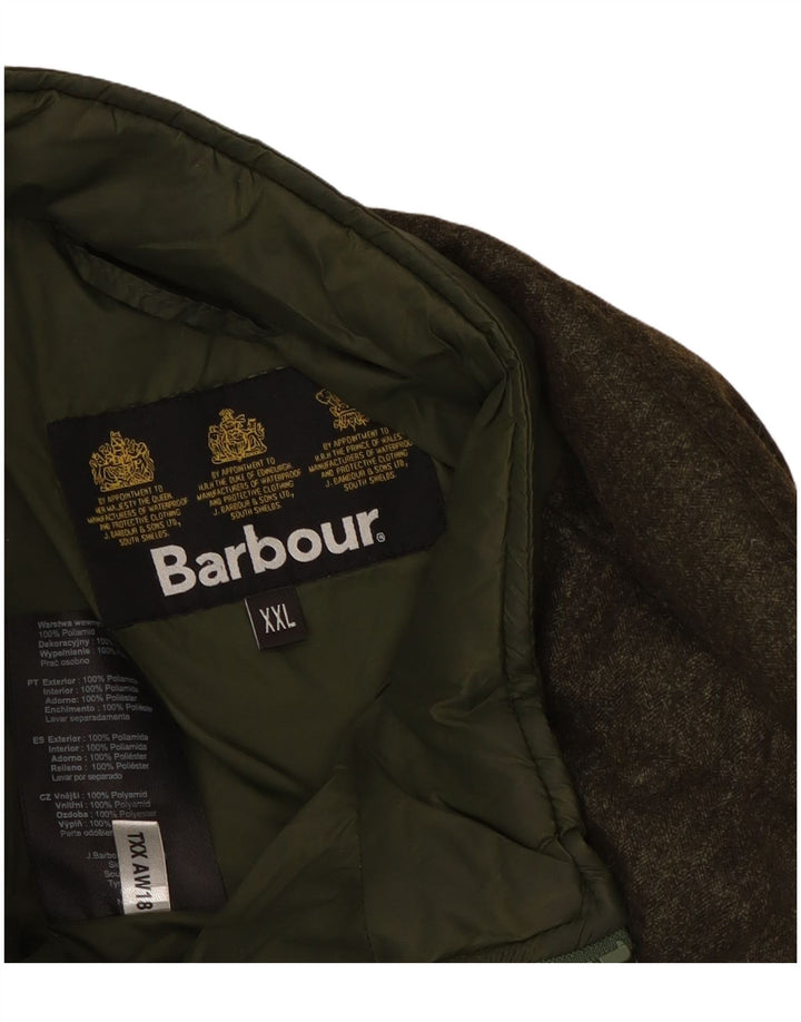 BARBOUR Mens Padded Jacket UK 44 2XL Green Polyester